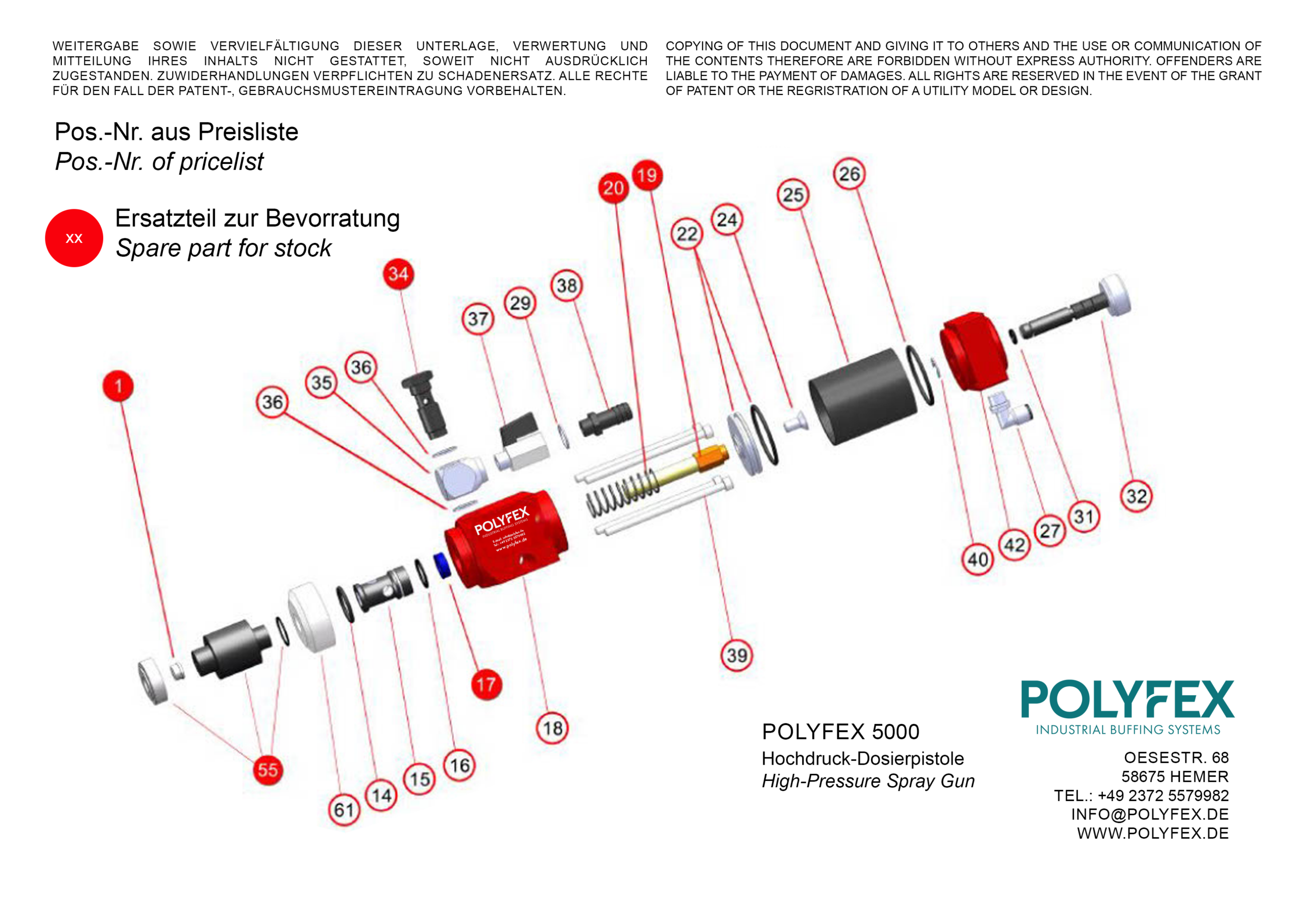POLYFEX5000 Ersatzteile